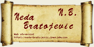 Neda Bratojević vizit kartica